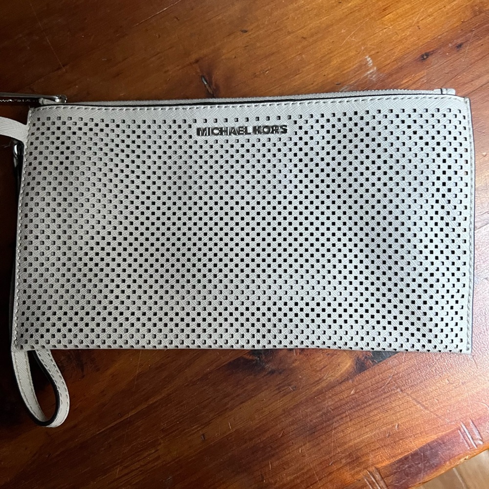 Michael Kors wristlet. Gray